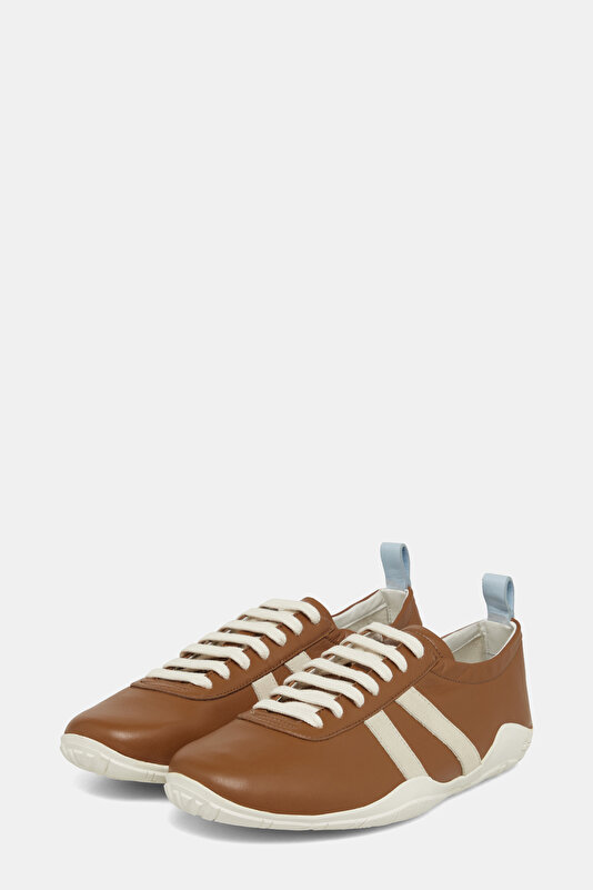 TAN LEATHER SNEAKER KADIN 2