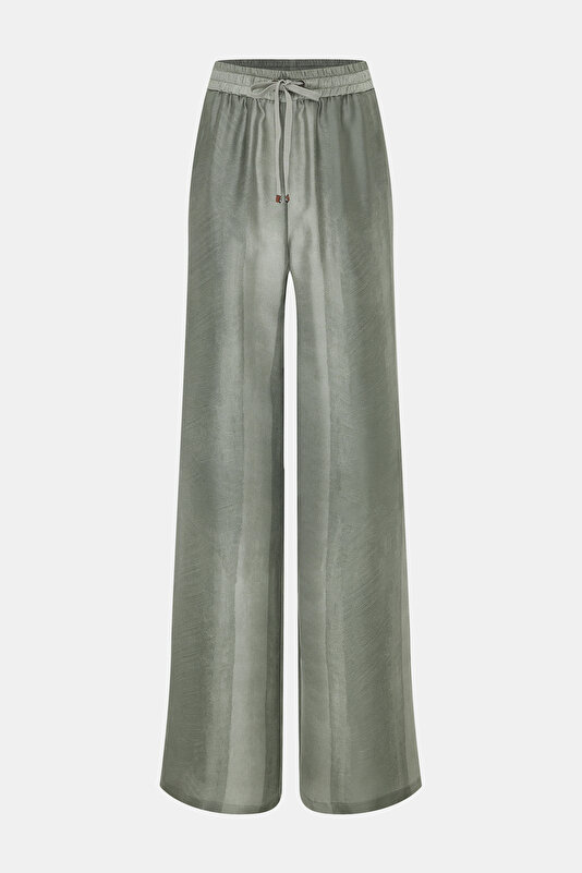 KHAKI WIDE LEG TROUSERS 4