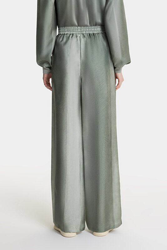 KHAKI WIDE LEG TROUSERS 3