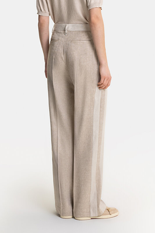 BEIGE WIDE LEG TROUSERS 3