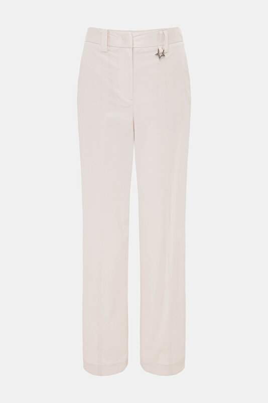 BEIGE WIDE LEG TROUSERS 4