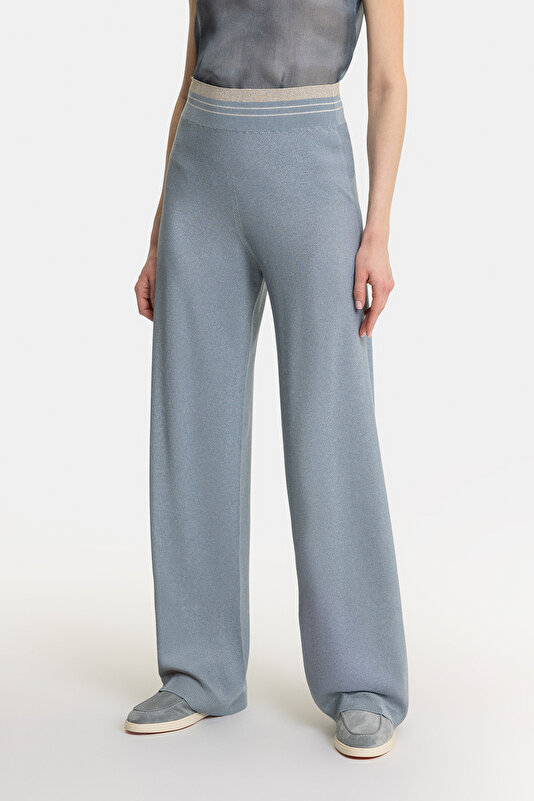 BLUE WIDE LEG TROUSERS 2