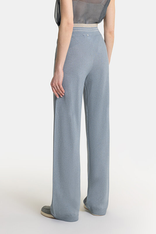 BLUE WIDE LEG TROUSERS 3