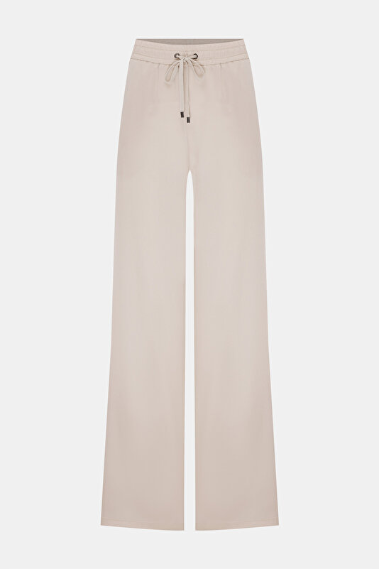 BEIGE WIDE LEG TROUSERS 4