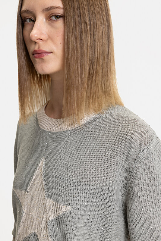 BEIGE BASIC / ROUND NECKLINE TRICOT 3
