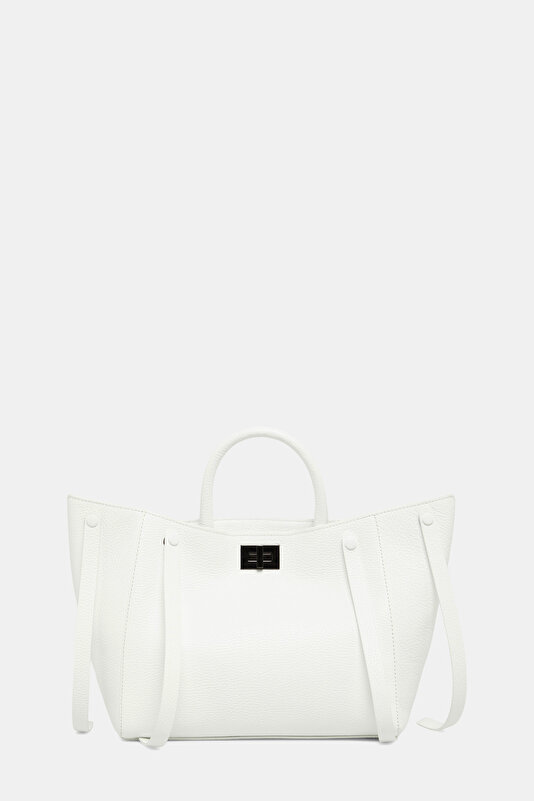WHITE LEATHER BAG