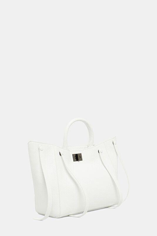 WHITE LEATHER BAG 3