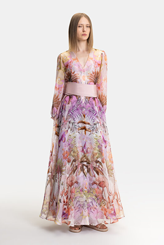 FUCHSIA 3/4 SLEEVES DRESS 4