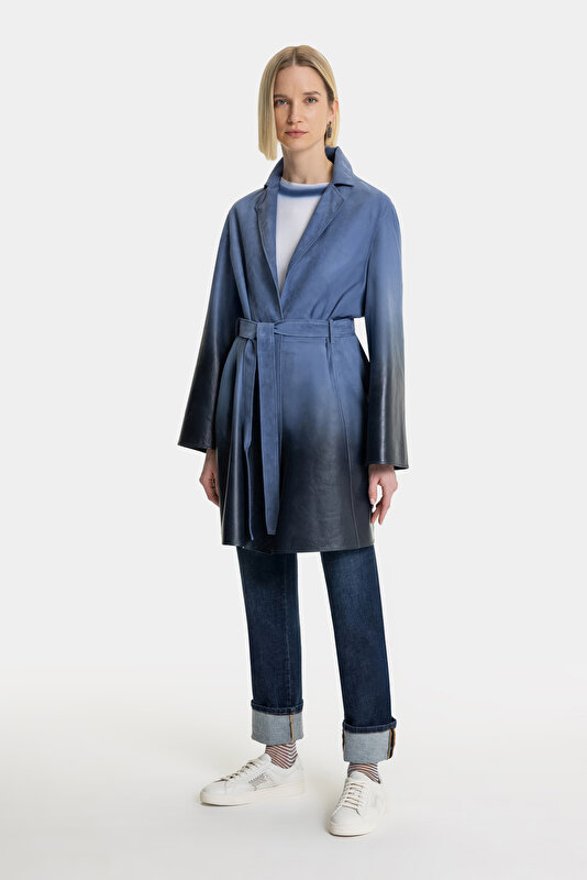 LACİVERT DAR KESİM DENIM PANTOLON