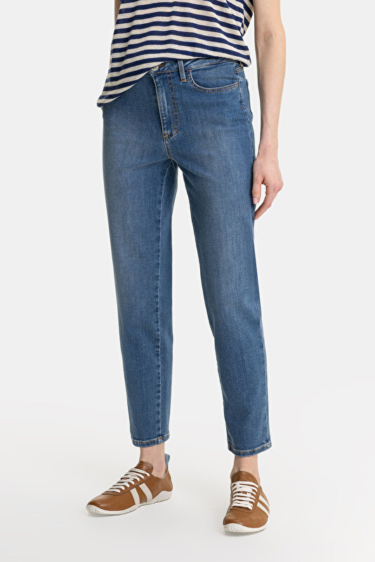 MAVİ DAR PAÇA DENIM PANTOLON 2