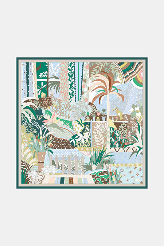 TAN VIEW DESIGN TWILL SCARF