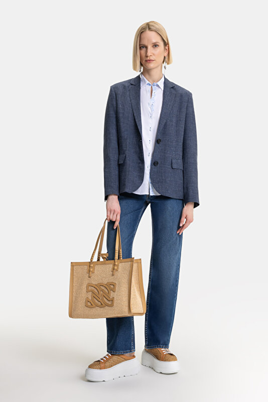 NAVY BLUE SHAWL COLLAR JACKET 4