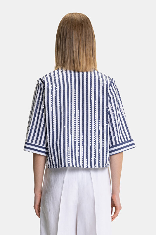WHITE 3/4 SLEEVES SHIRT 2