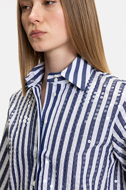 WHITE 3/4 SLEEVES SHIRT 3