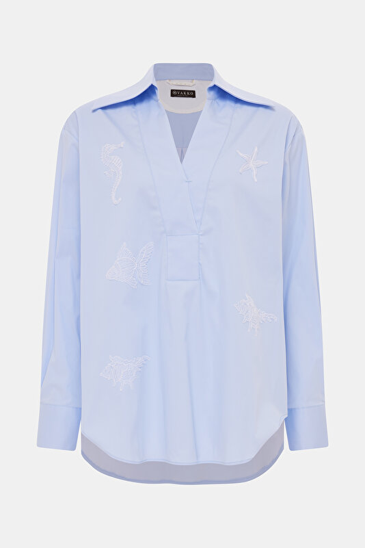 BLUE LONG SLEEVE SHIRT