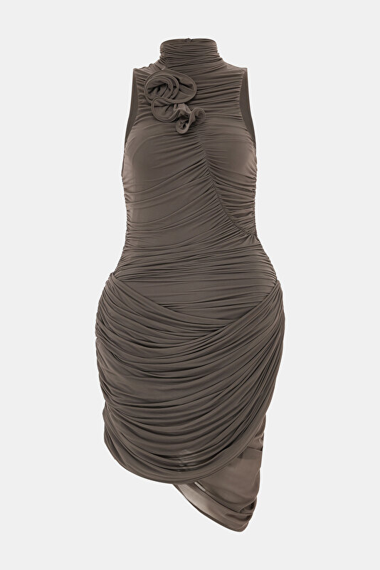 BROWN MİNİ DRESS