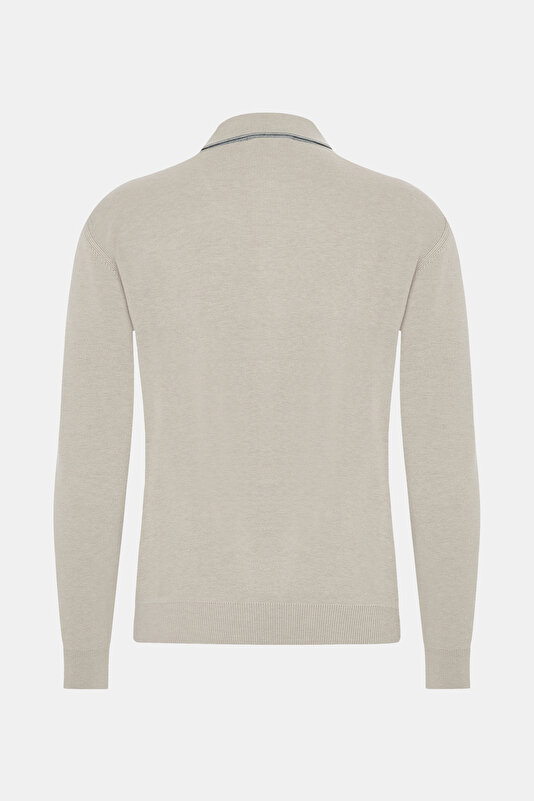 LIGHT BEIGE POLO NECK TRICOT 2