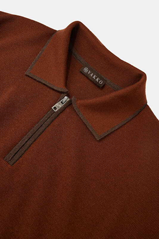 BRICK POLO NECK TRICOT 3