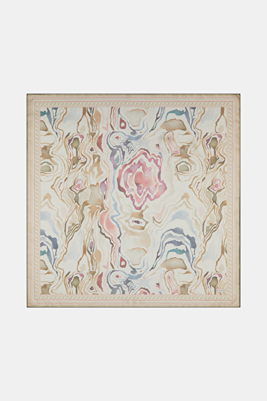 DARK BEIGE BATIK ETAMIN VOILE SCARF
