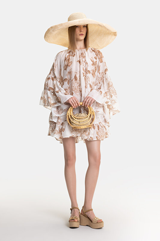 BEIGE LONG SLEEVE DRESS