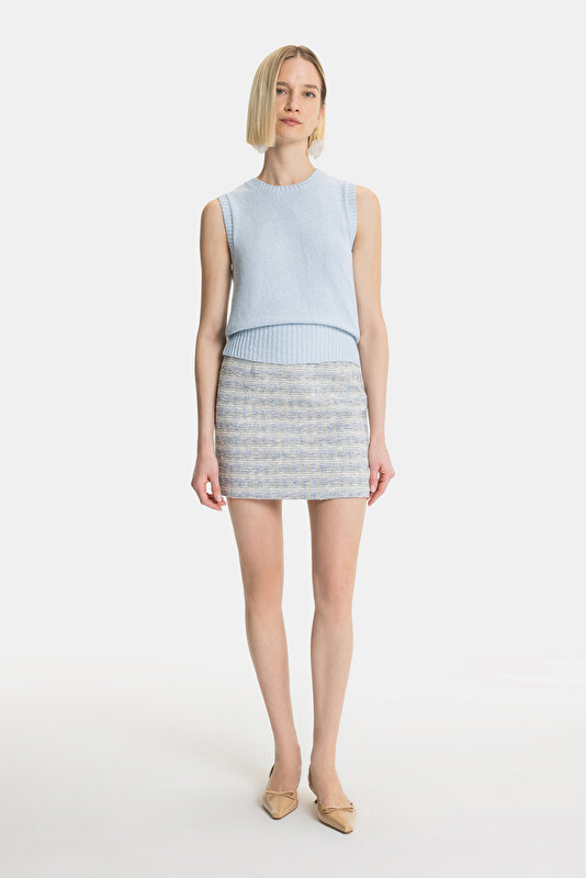 BLUE BASIC / ROUND NECKLINE TRICOT 3