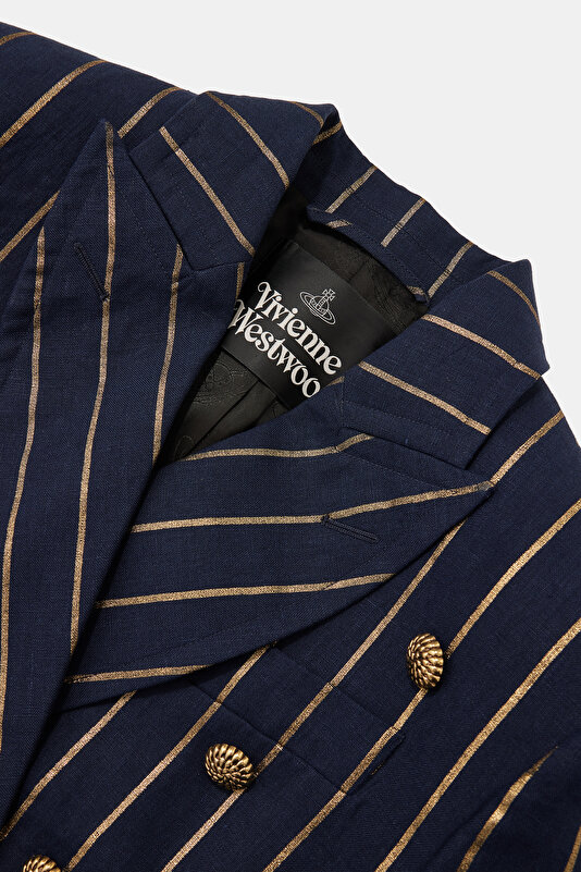 NAVY BLUE BUTTONED JACKET 3