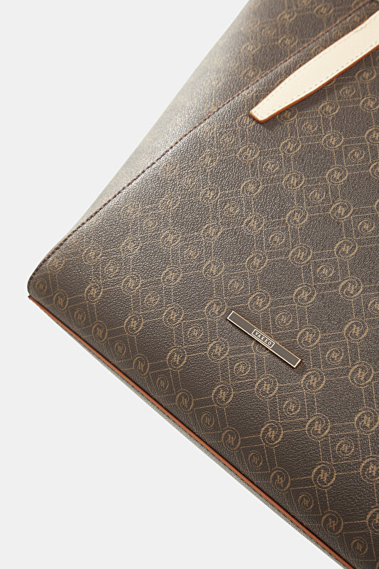 TAN MONOGRAM BAG 4