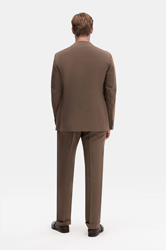 DARK BEIGE WOOL/SILK SUIT 2