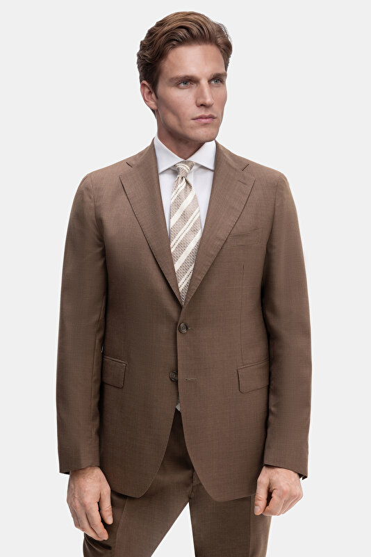 DARK BEIGE WOOL/SILK SUIT 4