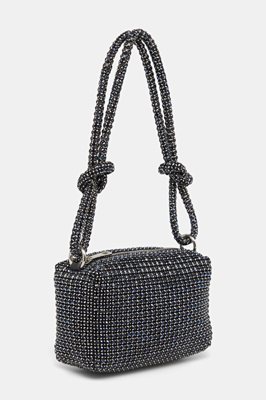 NAVY BLUE TEXTURED BAG 2