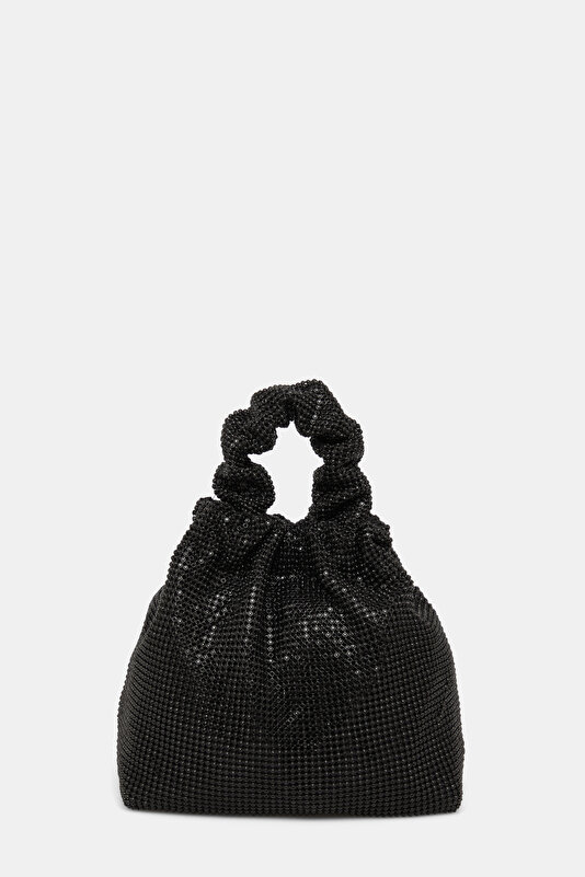 BLACK TEXTURED BAG