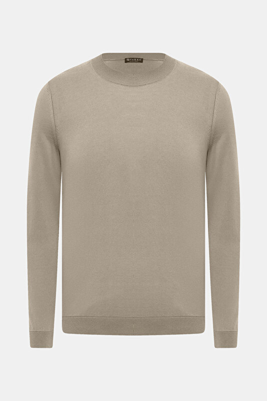 BEIGE POLO NECK LONG SLEEVE