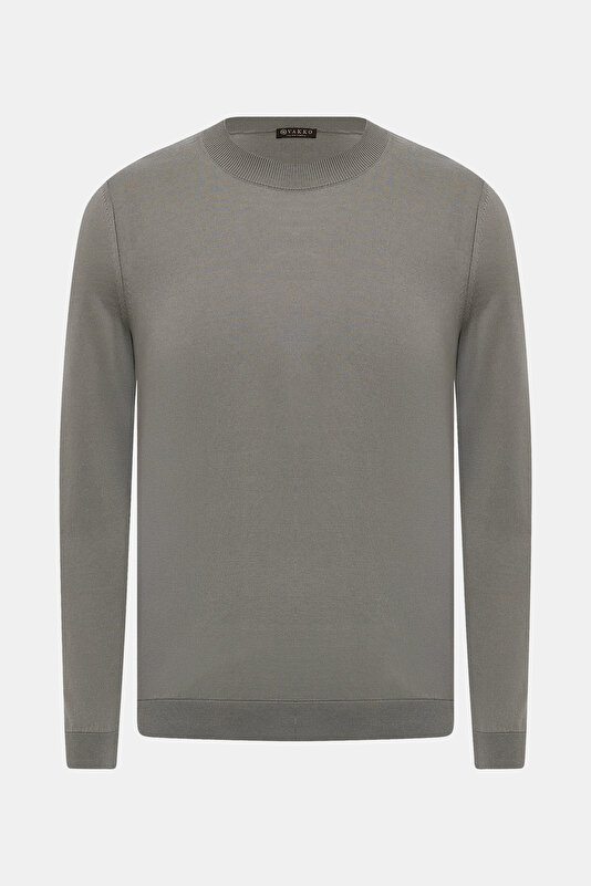 GREY POLO NECK LONG SLEEVE