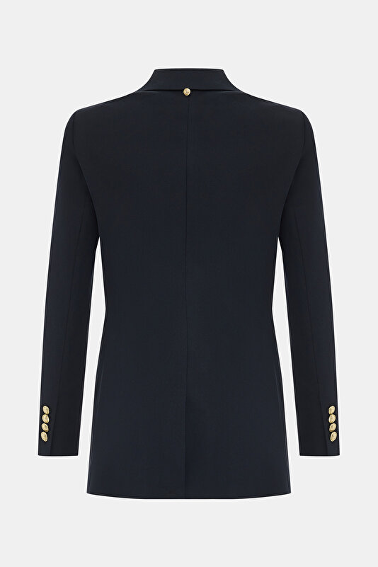 NAVY BLUE BUTTONED JACKET 2