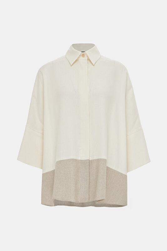 ECRU 3/4 SLEEVES SHIRT