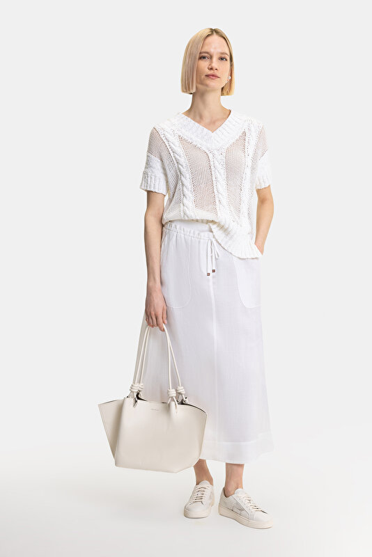 ECRU V NECK TRICOT 3