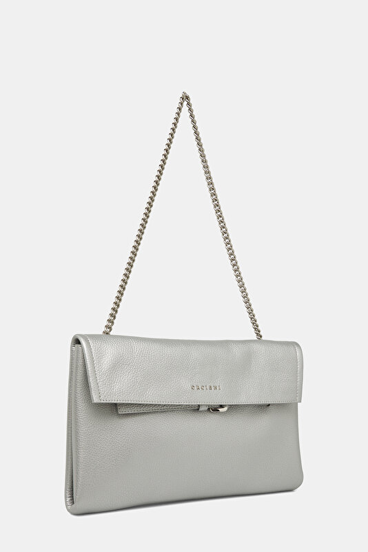 GÜMÜŞ DERİ ÇANTA 2