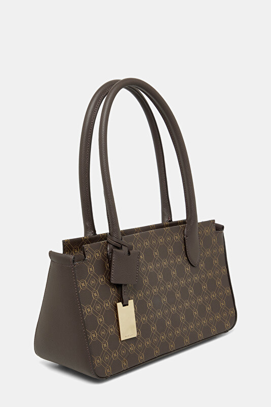 KAHVE MONOGRAM DERİ ÇANTA 2