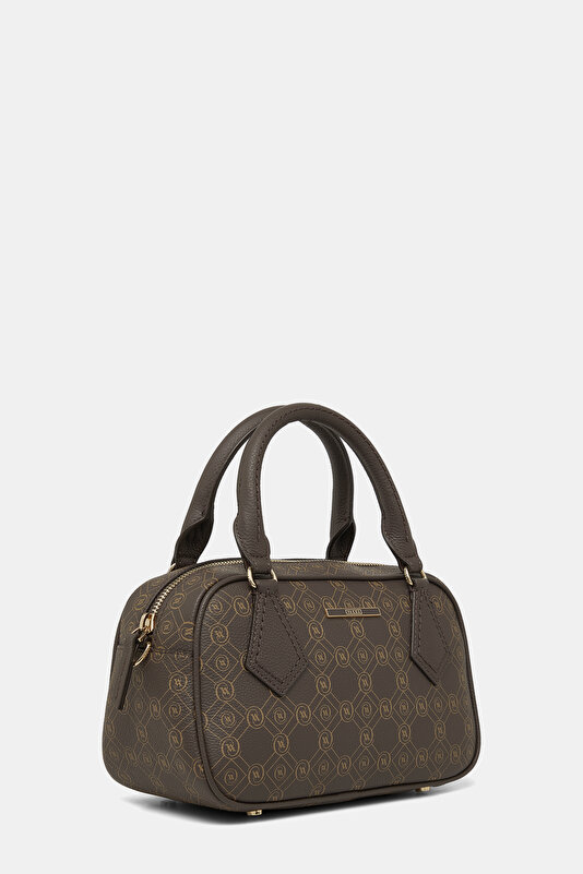 BEIGE MONOGRAM LEATHER BAG 3