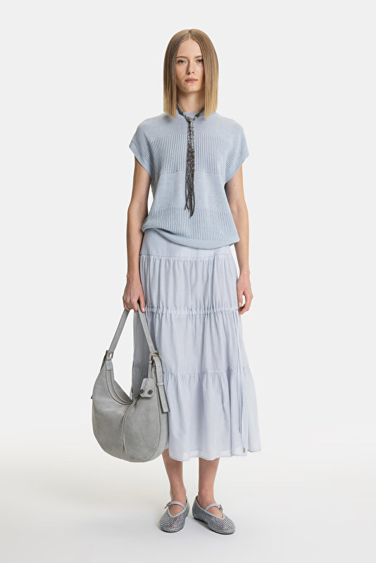 BLUE BASIC / ROUND NECKLINE TRICOT 4
