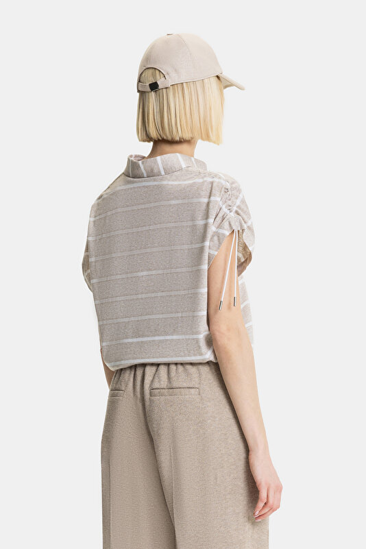 WHITE POLO NECK SHORT SLEEVE TSHIRT 2
