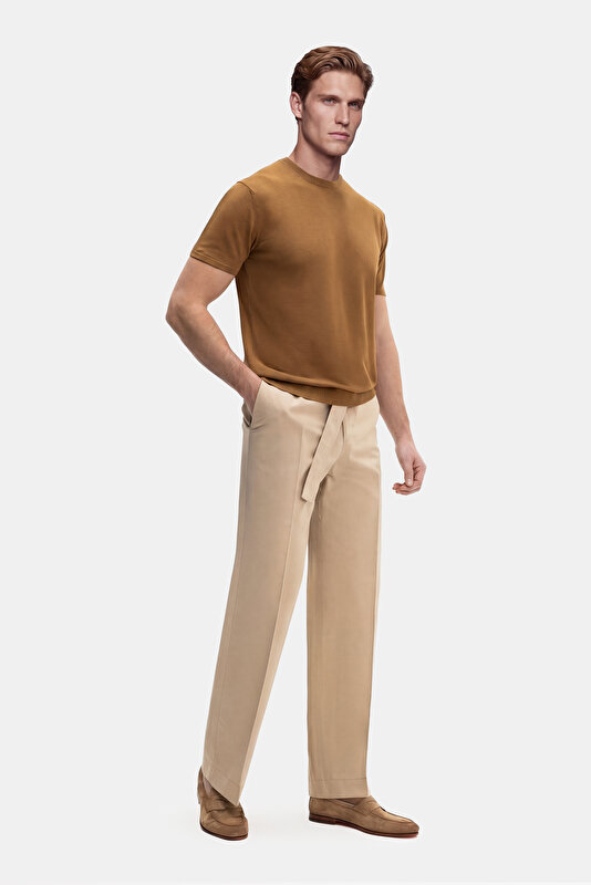 DARK ORANGE POLO NECK SHORT SLEEVE TSHIRT 4