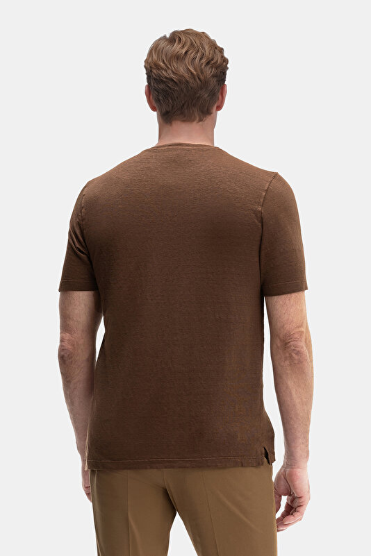 BROWN BICYCLE COLLAR SHORT SLEEVE TSHIRT 2
