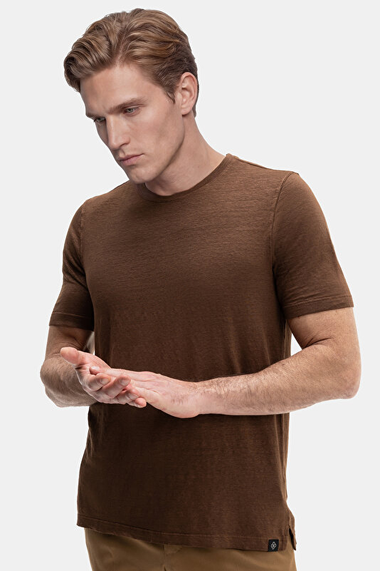 BROWN BICYCLE COLLAR SHORT SLEEVE TSHIRT 4