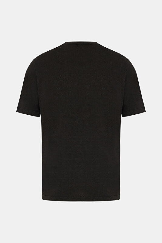 BİSİKLET YAKALI KISA KOL KETEN T-SHIRT 2