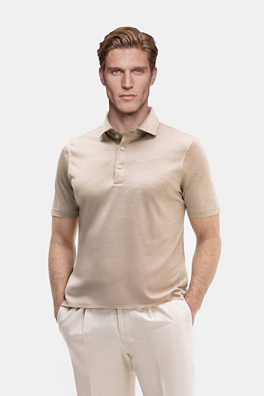 POLO YAKALI KISA KOL İPEK TSHIRT