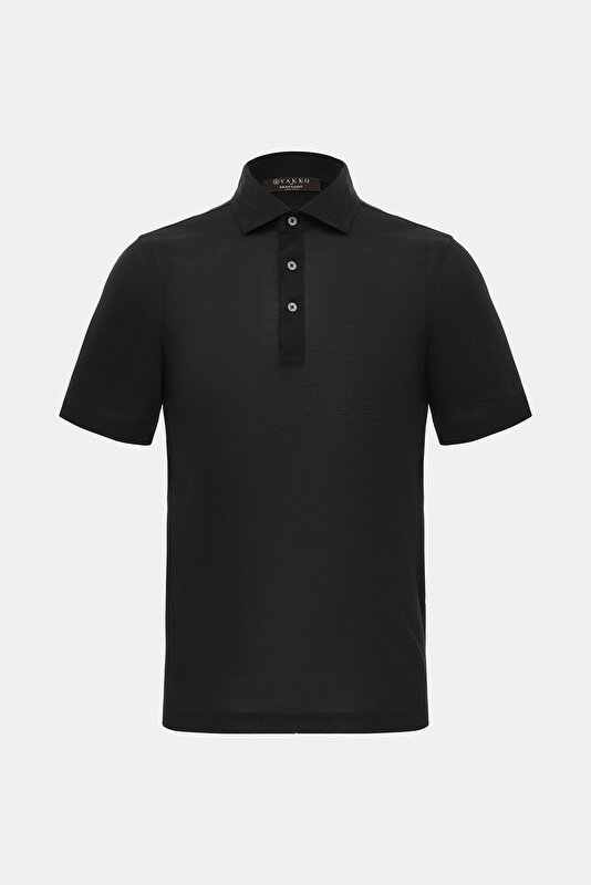 POLO YAKALI KISA KOL İPEK T.SHIRT