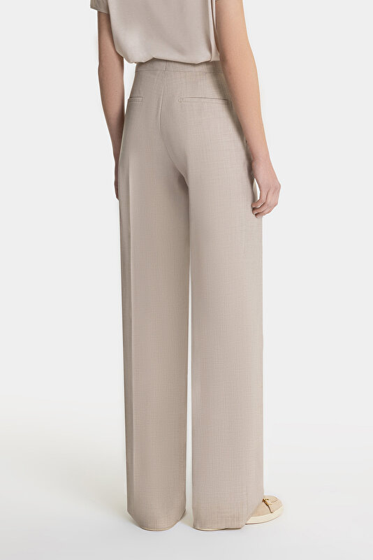 BEIGE STRAIGHT CUT TROUSERS 3