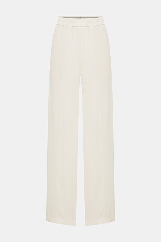 ECRU WIDE LEG TROUSERS 4