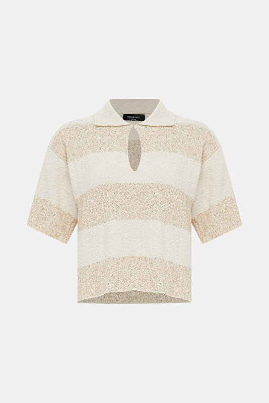 ECRU POLO NECK TRICOT 4